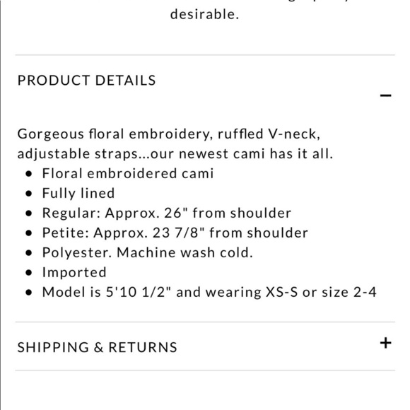 WHBM Floral Embroidered Cami. D/4/A148 - Picture 7 of 8